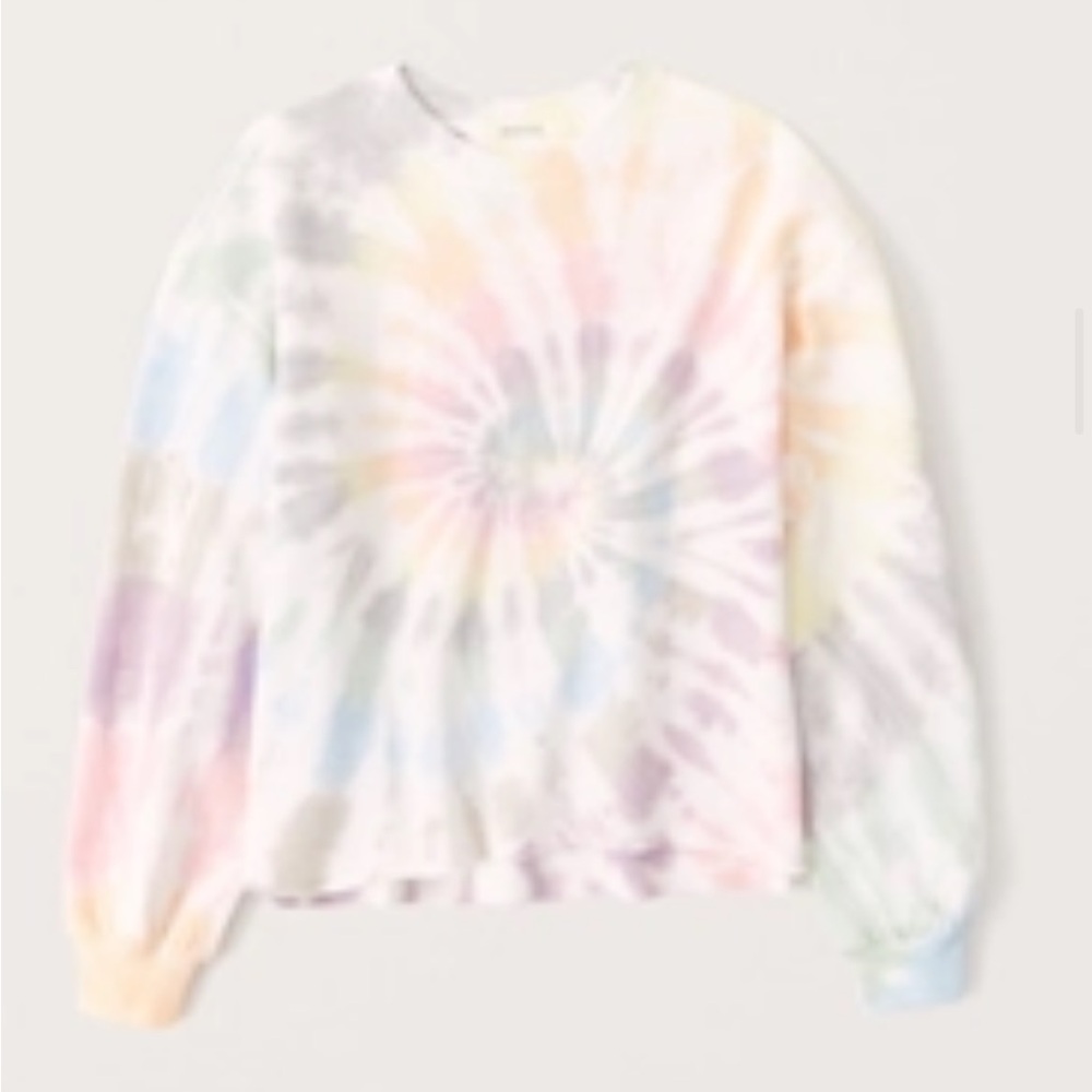 🌈 Abercrombie Pride Tie-Dye Cutoff Crew – XS 🌈